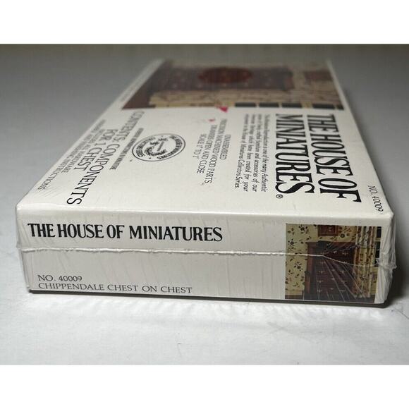 The House of Miniatures Kit 40009 Chippendale Chest On Chest NEW SEALED vtg - Picture 6 of 7